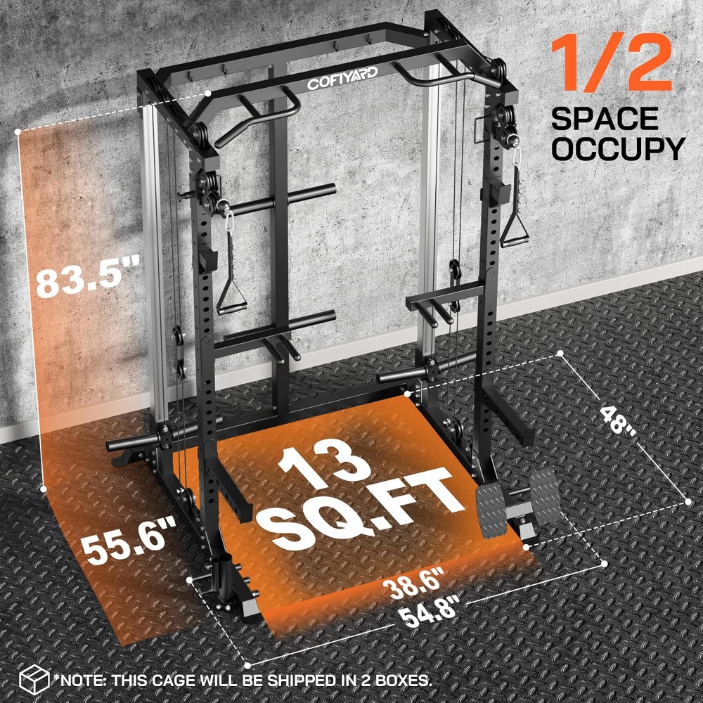 Home Gym Cable Pulley System - Rack multifunzione per squat con sistema