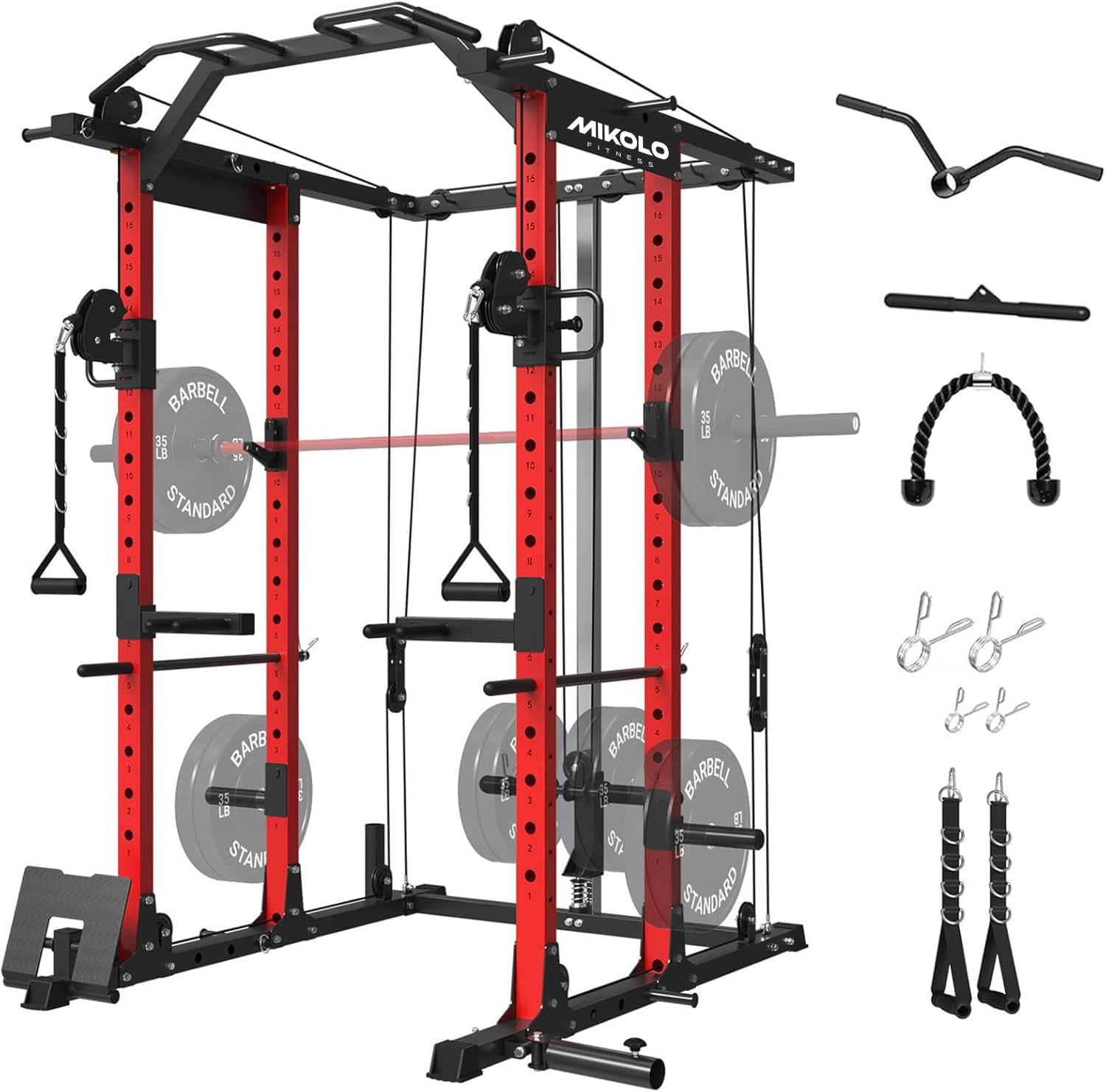 Home Gym Cable Pulley System - Power Cage con Sistema Crossover a