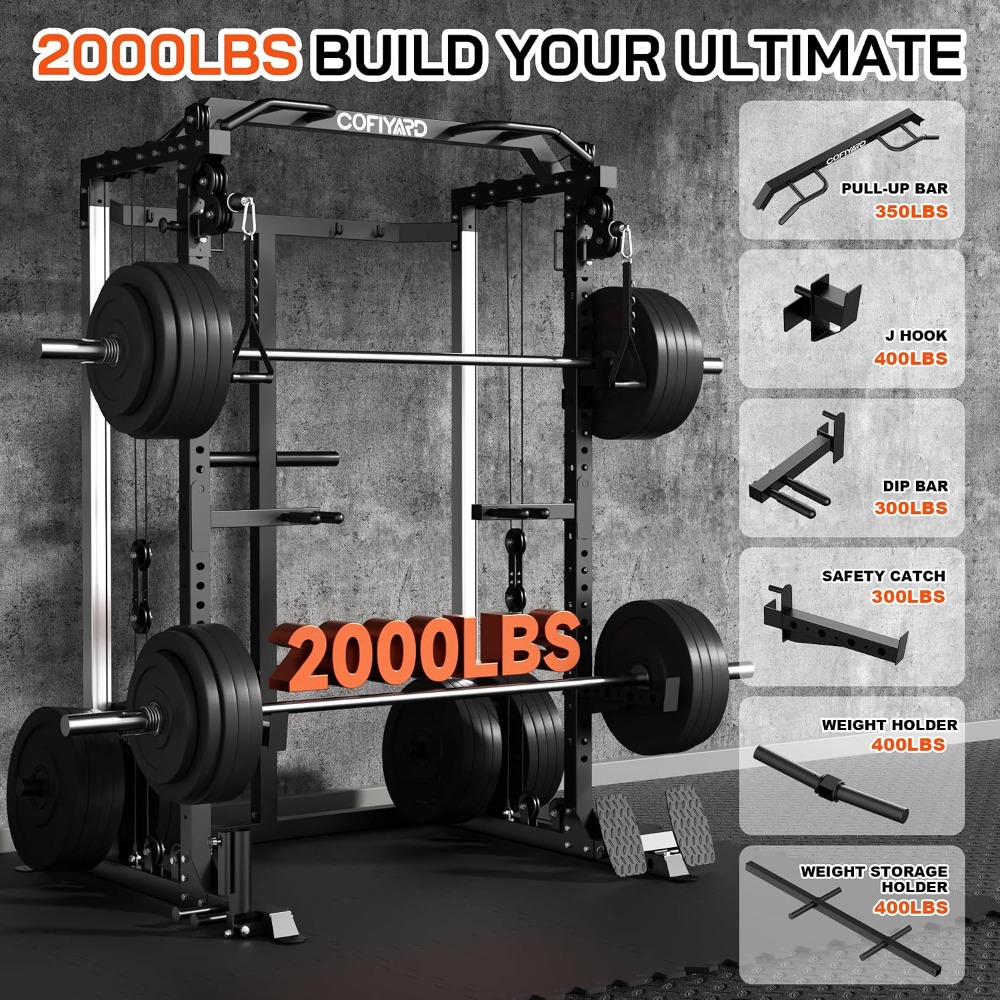 Rack multifunzione per squat c - Home Gym Cable Pulley System recensione e prezzo