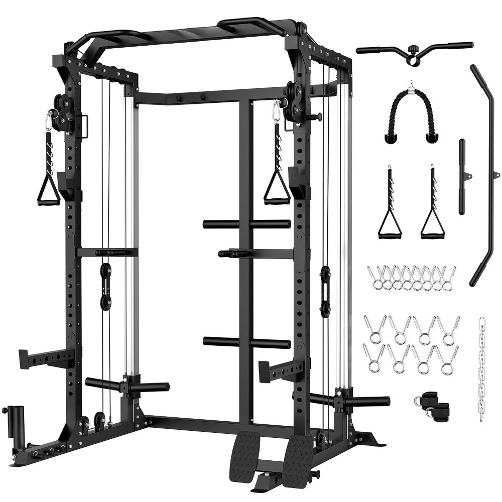 Rack multifunzione per squat c - Home Gym Cable Pulley System recensione e prezzo