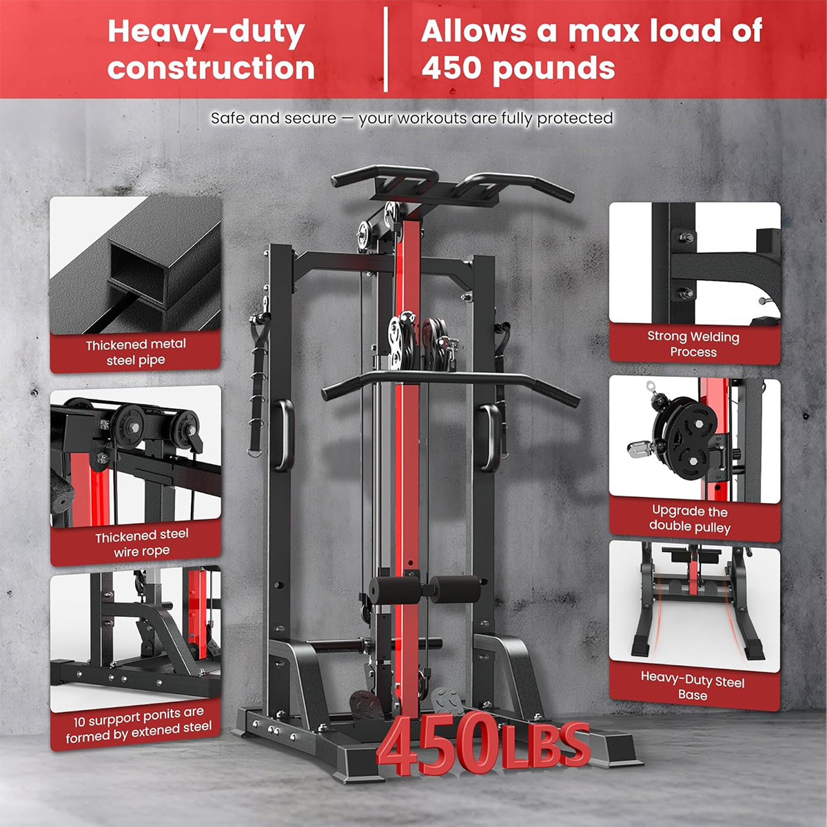Pooboo Home Gym Machine - Sist - Home Gym Lat Pulldown Machine recensione e prezzo