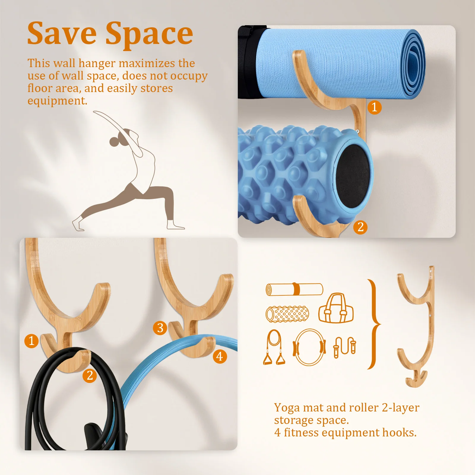 2 Pezzi Porta Tappetini Yoga d - Home Gym On Carpet recensione e prezzo