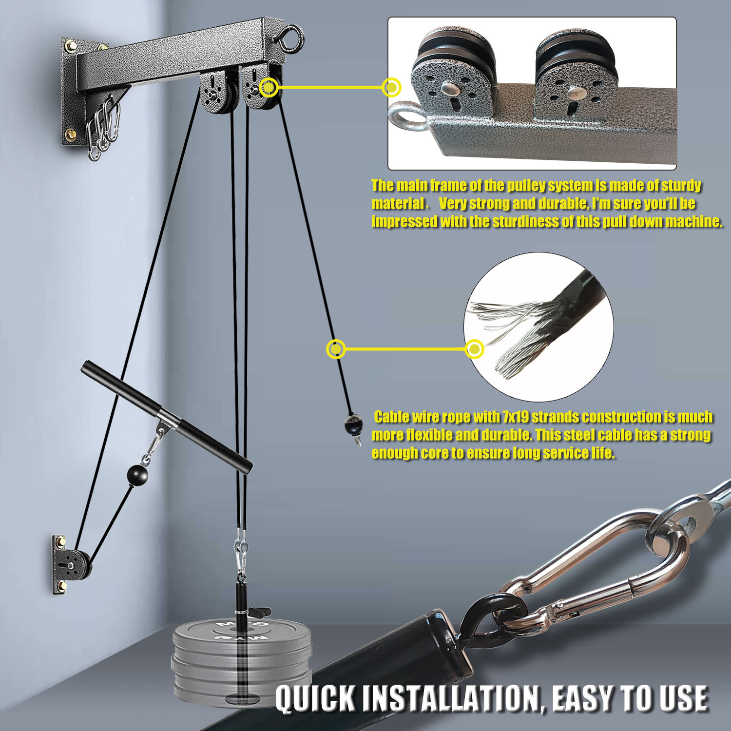Sistema di pulegge per montagg - Home Gym Cable Pulley System recensione e prezzo