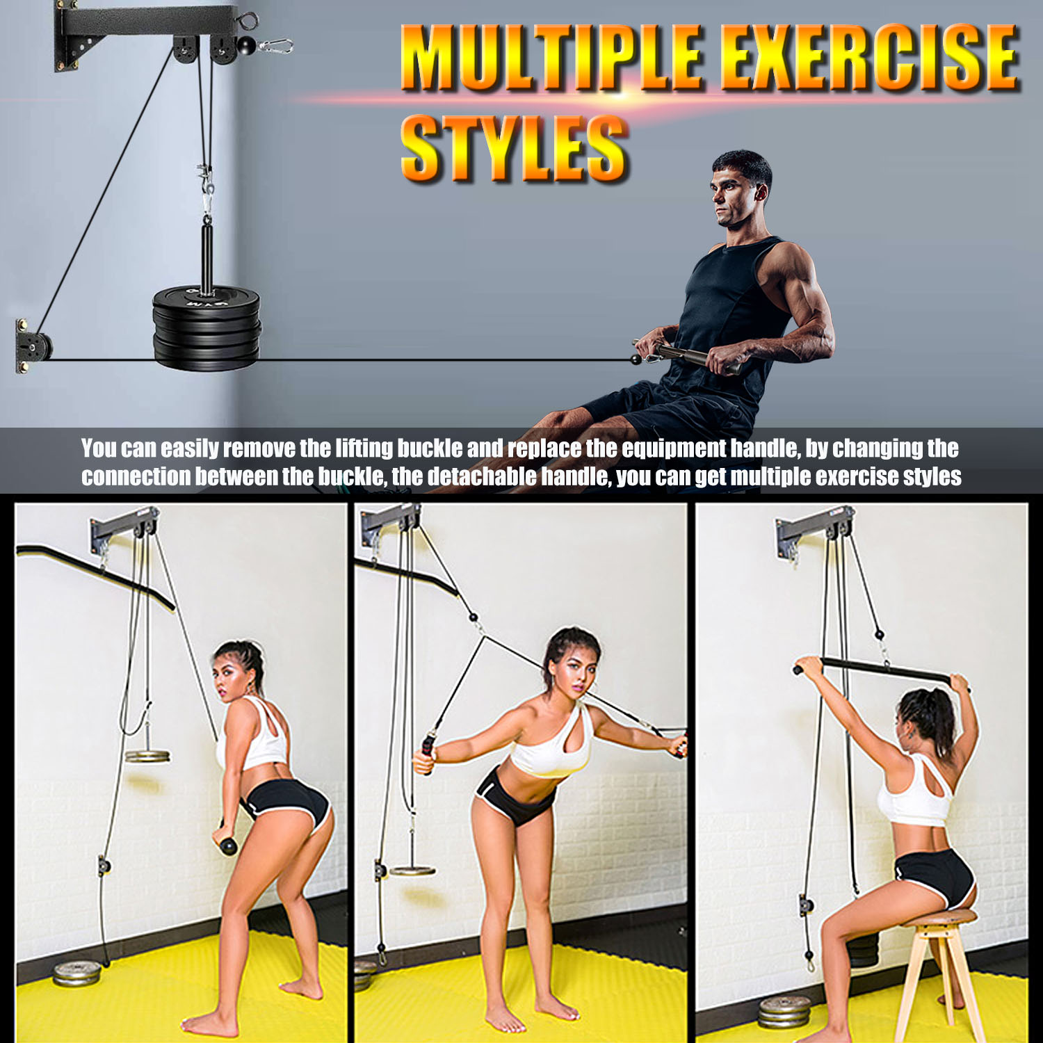 Sistema di pulegge per montagg - Home Gym Cable Pulley System recensione e prezzo