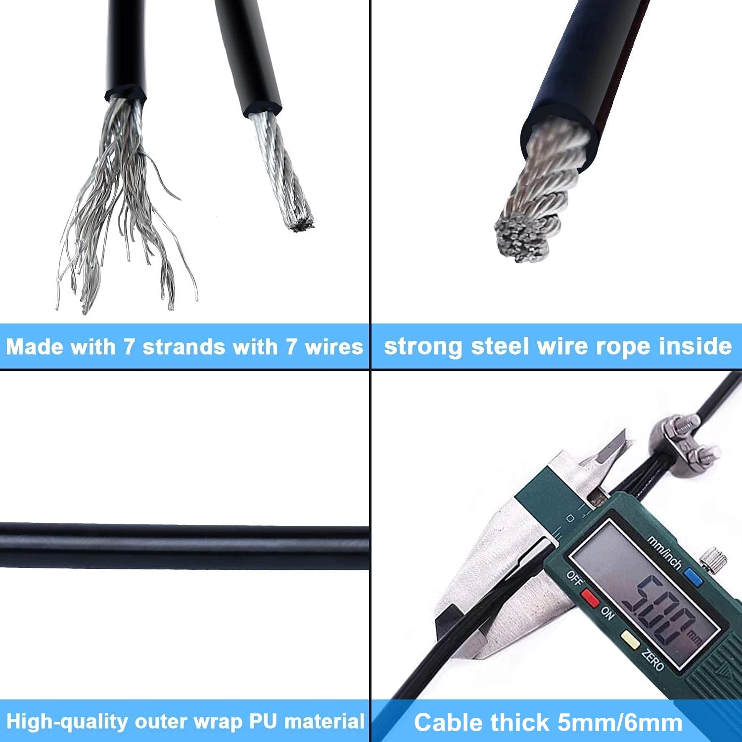 100 metri 4/5/6mm di spessore  - Home Gym Cable Pulley System recensione e prezzo