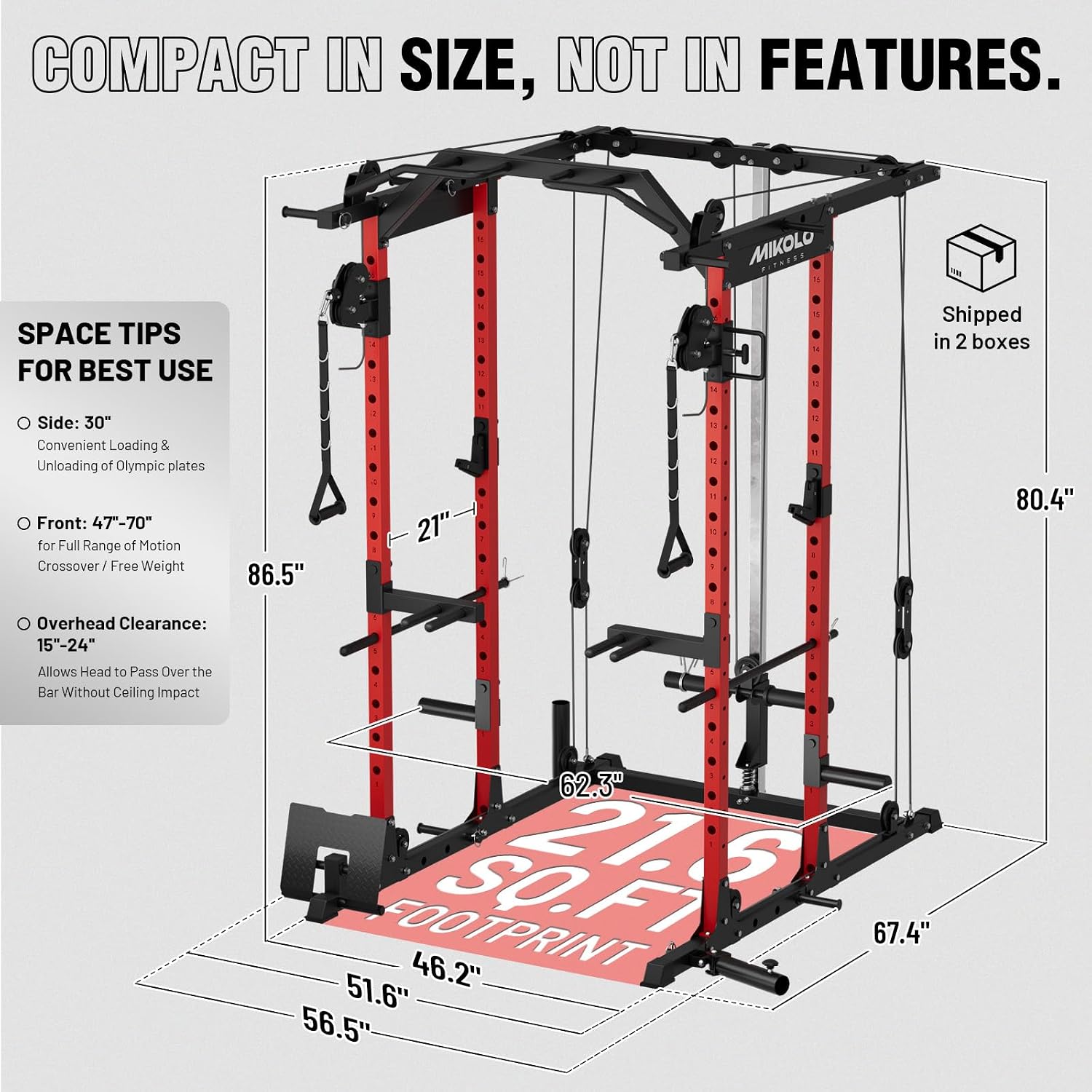 Power Cage con Sistema Crossov - Home Gym Cable Pulley System recensione e prezzo